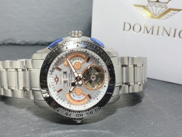 限定モデル 秘密のからくりギミック搭載 新品 DOMINIC ドミニク 正規品 腕時計 手巻き腕時計 ステンレスベルト アンティーク腕時計 メンズ_画像7
