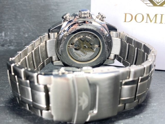 新品 正規品 ドミニク DOMINIC 自動巻き 手巻き時計 腕時計 オートマティック カレンダー 防水 ステンレス ピンクゴールド プレゼント_画像8