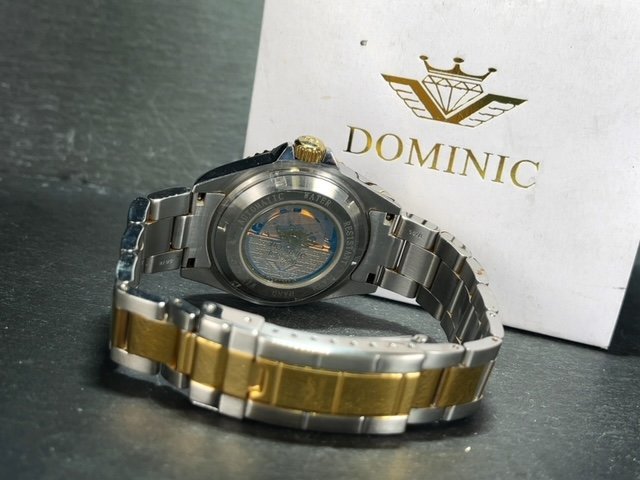 新品 正規品 ドミニク DOMINIC シーマリーナ 自動巻き 腕時計 オートマティック ステンレス ゴールド カレンダー リミテッドエディション_画像7