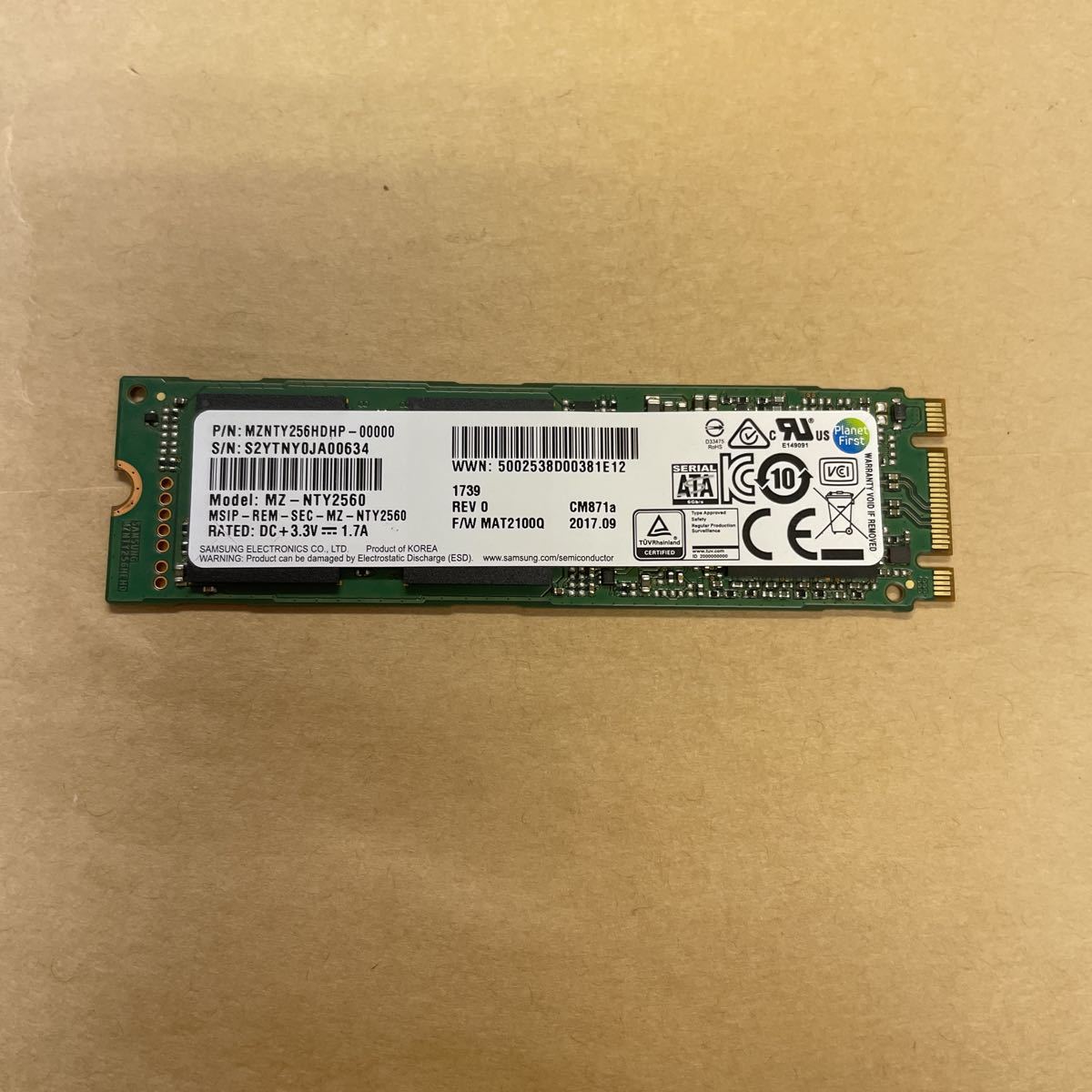 256GB #BE29HX# SAMSUNG MZNTY256HDHP-00000256.0GB