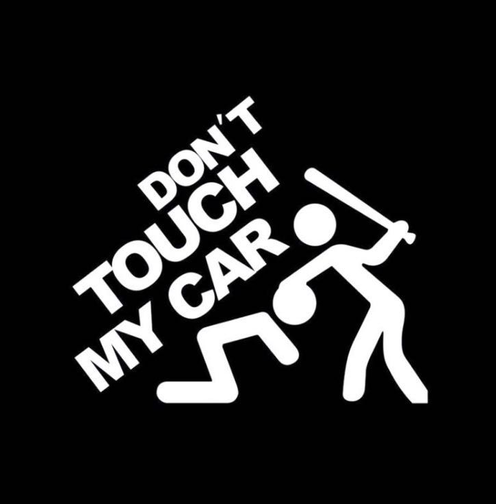 カーセキュリティステッカーシール don't touch my car 俺の車を触るな！の画像1