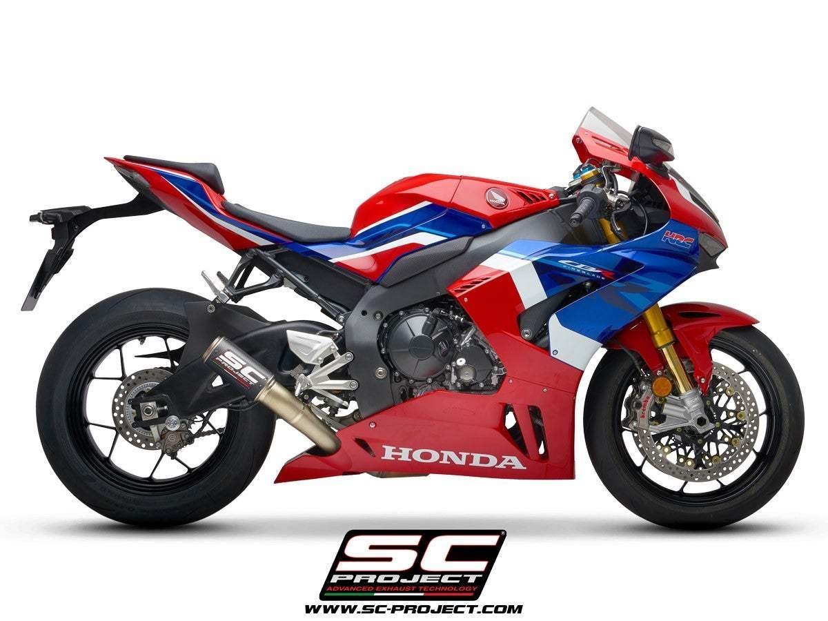 【国内在庫】SC-PROJECT SCプロジェクト CR-T スリップオンチタンサイレンサー & リンクパイプ HONDA CBR1000RR-R '20-23 ホンダ マフラー_※カーボンの装着図です。