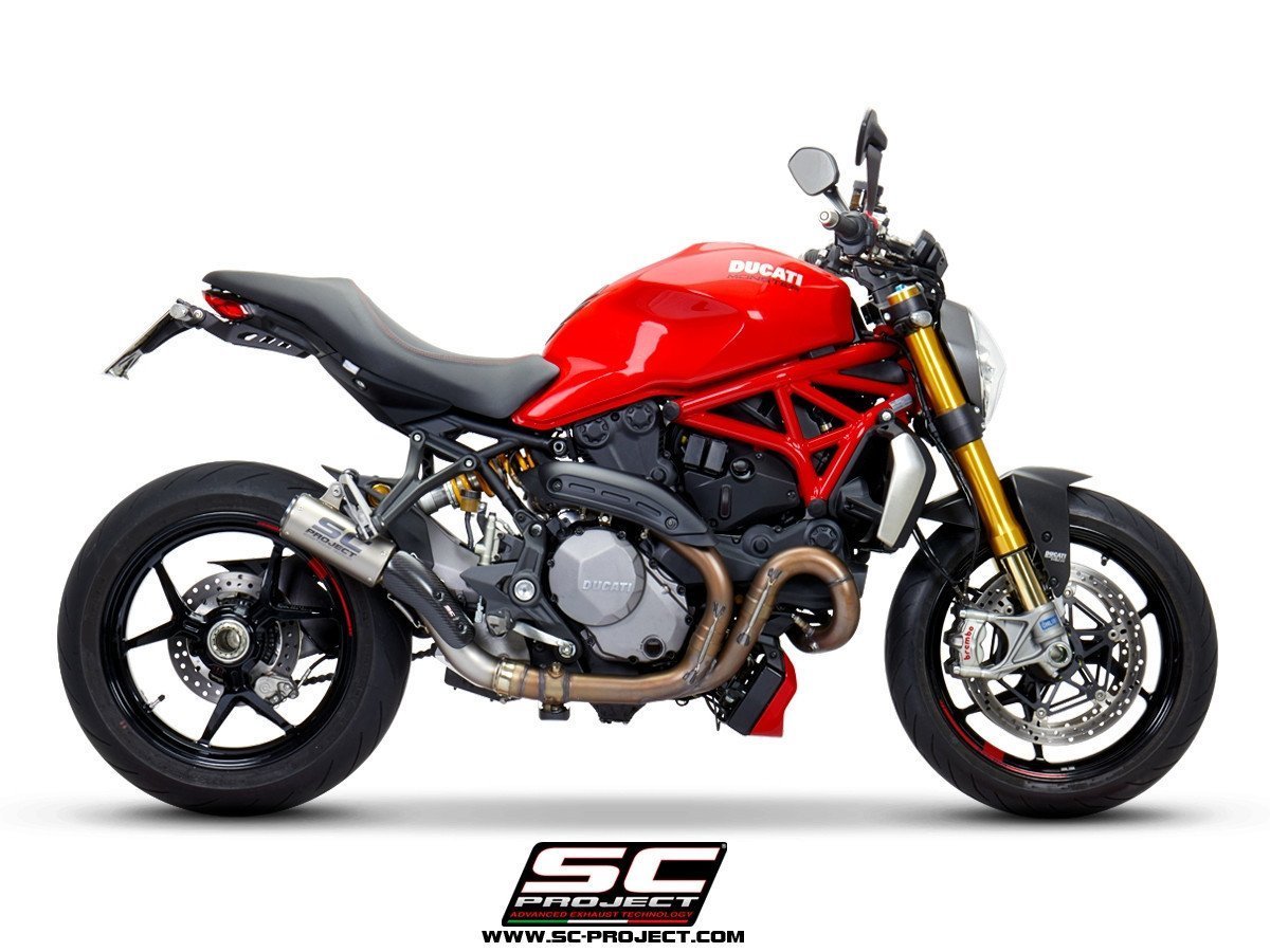 【国内在庫】SC-PROJECT SCプロジェクト CR-Tサイレンサー & フルチタンリンクパイプ MONSTER 1200 S / R '17-21 DUCATI ドゥカティ_画像1