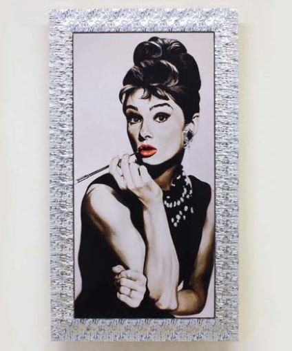 イタリア製 輸入雑貨 アートフレーム オードリーヘップバーン Audrey Hepburn リビングスタジオ 直輸入 シルバー額 5000-130 送料無料