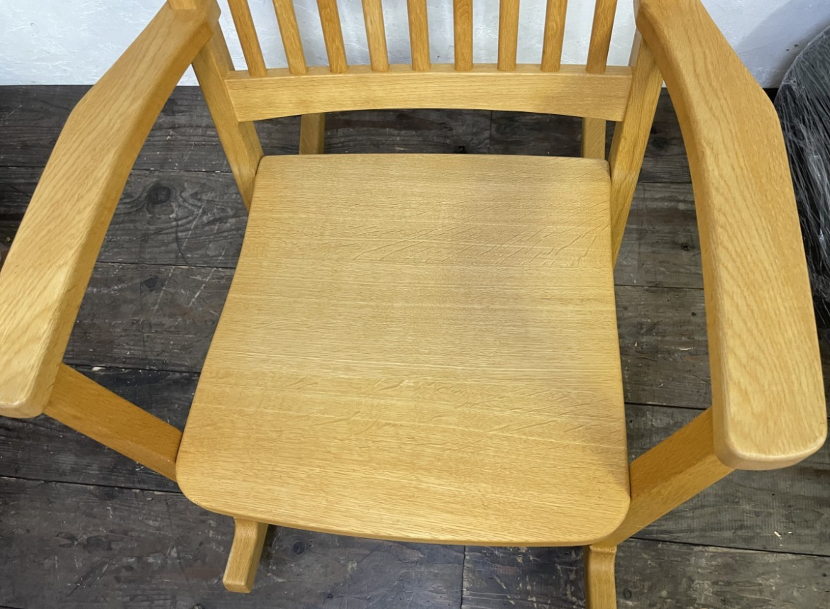 受注生産　北欧 ロッキング チェア イス 揺れ椅子 木製 インテリア 家具　参考価格２２万円_画像5