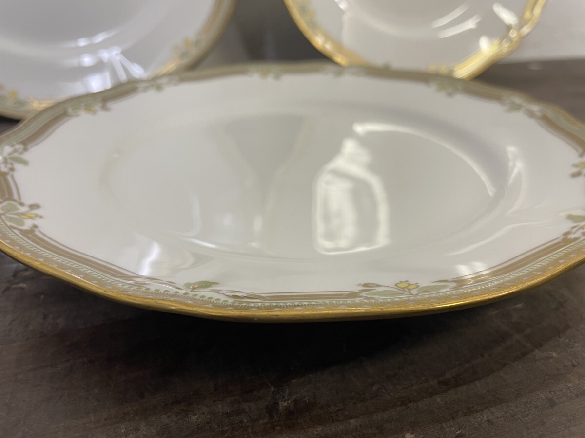 Noritake ノリタケ コンテッサ CONTESSA 1485 約23.5cmプレート 10枚セット 洋食器 盛り皿 ケーキ皿 金縁 (1)_画像4