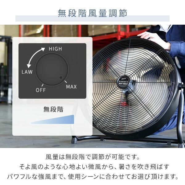 【未使用】 ナカトミ サーキュレーター RCF-45AS 業務用扇風機 工場扇 工業用扇風機 45cm スタンド式 （１）の画像6
