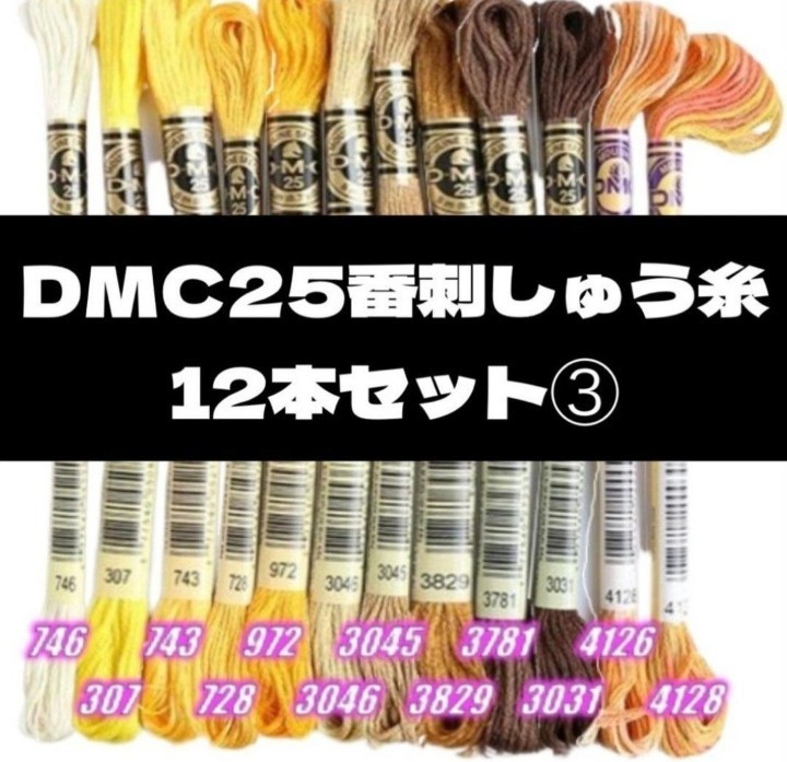 【値下げしました!】DMC25 刺しゅう糸 #25 12本セット⑩