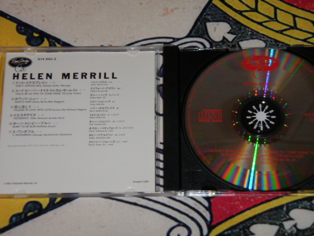 ◆ CD JAZZ Helen Merrill ヘレン・メリル 日本発売品 ◆の画像2