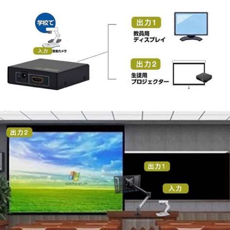 KanaaN HDMIスプリッター 1入力2出力 4k対応 Y-アダプタ 2160p Full UHD/ HD 1.4b 2-fach / 2-portの画像4