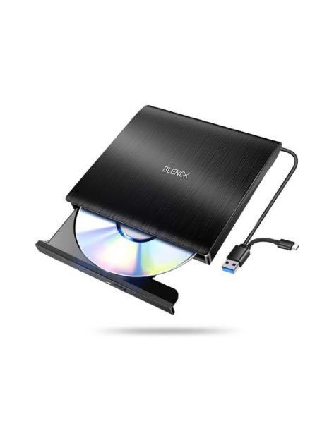 外付けDVDドライブ 極静音 CD DVDドライブ 外付け 高速 USB 3.0&Type-Cデュアルポート 外付けCDドライブ 読み出し&書き込み CDドライブ_画像1