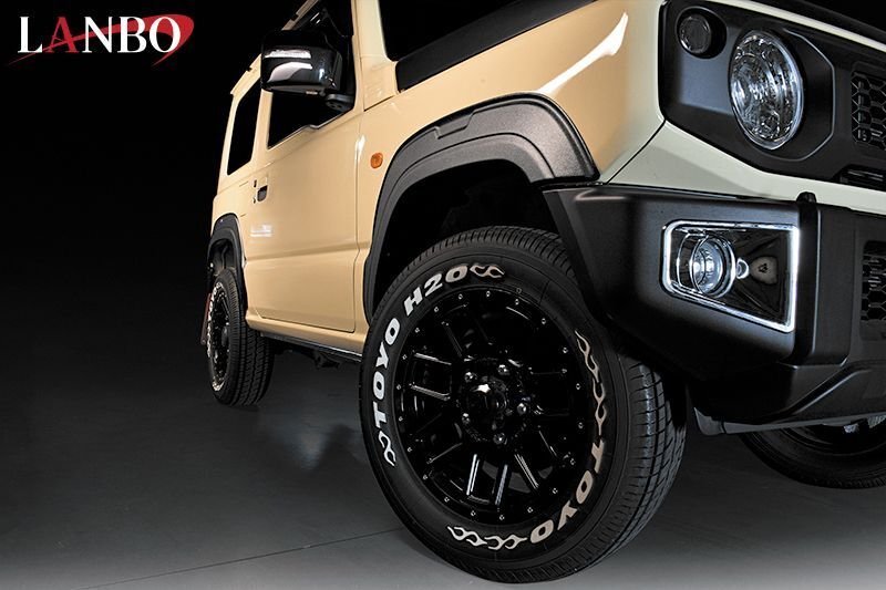 【M's】SUZUKI JIMNY JB64W LANBO フェンダーガーニッシュ 9mm 1台分 OF001 ABS樹脂 フロント リア 前後 セット フェンダー JB64 軽自動車_画像5