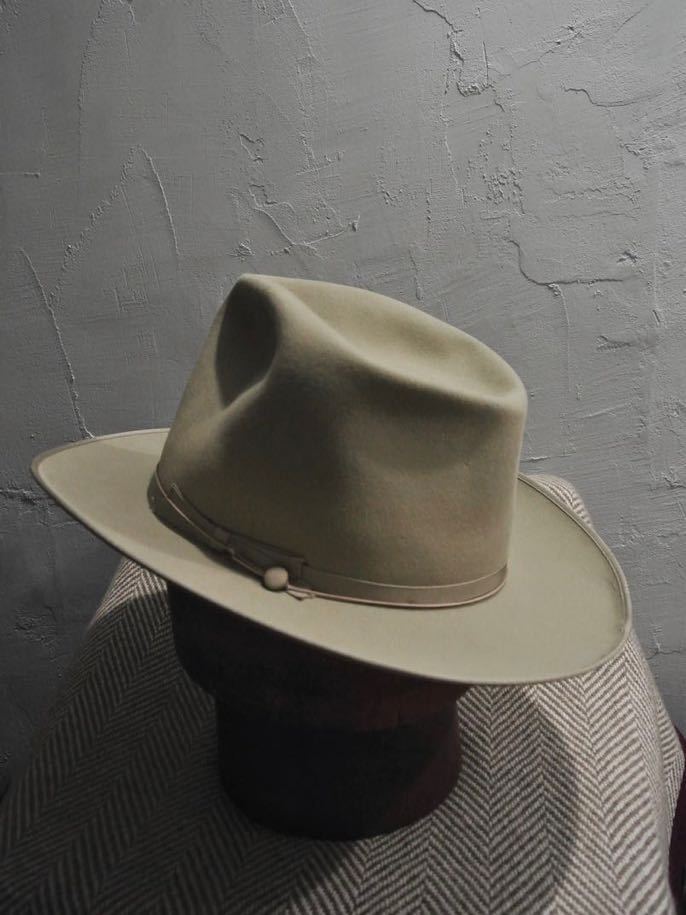 60s VINTAGE 3X STETSON 7 1/8 57cm open road ヴィンテージ ビーバー ステットソン オープンロード シルバーベリー ジョニーデップ_画像3