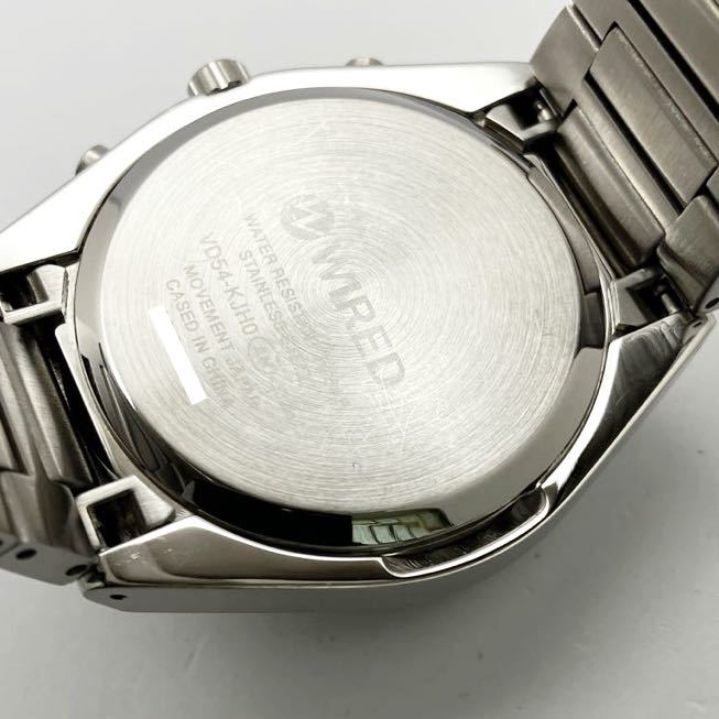 美品☆電池新品☆送料込☆セイコー SEIKO ワイアード WIRED クロノグラフ メンズ腕時計 リフレクション ブラック VD54-KJH0 AGAT445_画像10