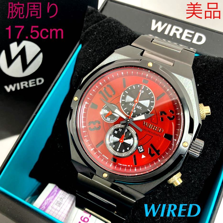 美品☆電池新品☆送料込☆セイコー SEIKO ワイアード WIRED クロノグラフ スモセコ メンズ腕時計 クローズ EXPLODE 7T92-0PD0 AGAV091_画像1