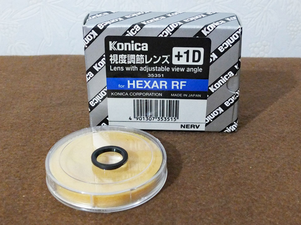 【稀少】コニカ ヘキサーRF用視度調節レンズ〈+1D〉：Konica Lens with adjustable view angle for HEXAR RF〈+1D〉_画像1