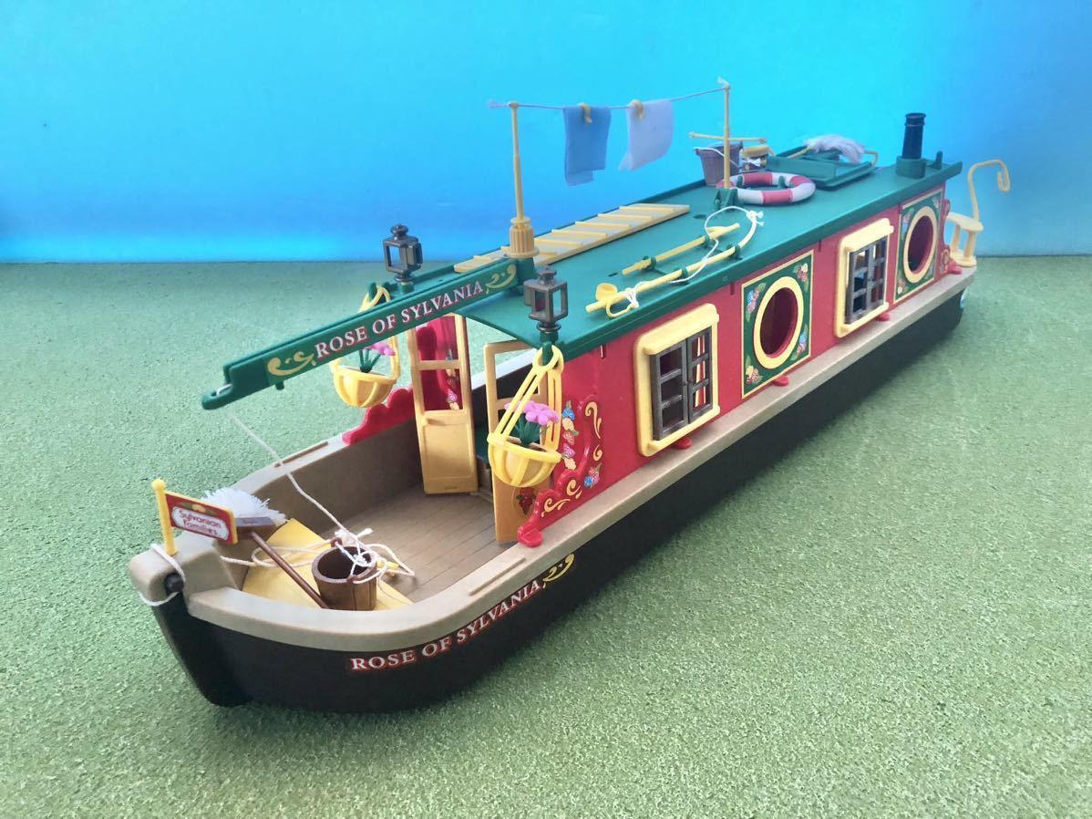 エポック社監修【貴重品】UK製／初期版　シルバニアファミリー　Canal Boat 遊覧船セット。アクセサリーは写ってる物が全てです。_画像3