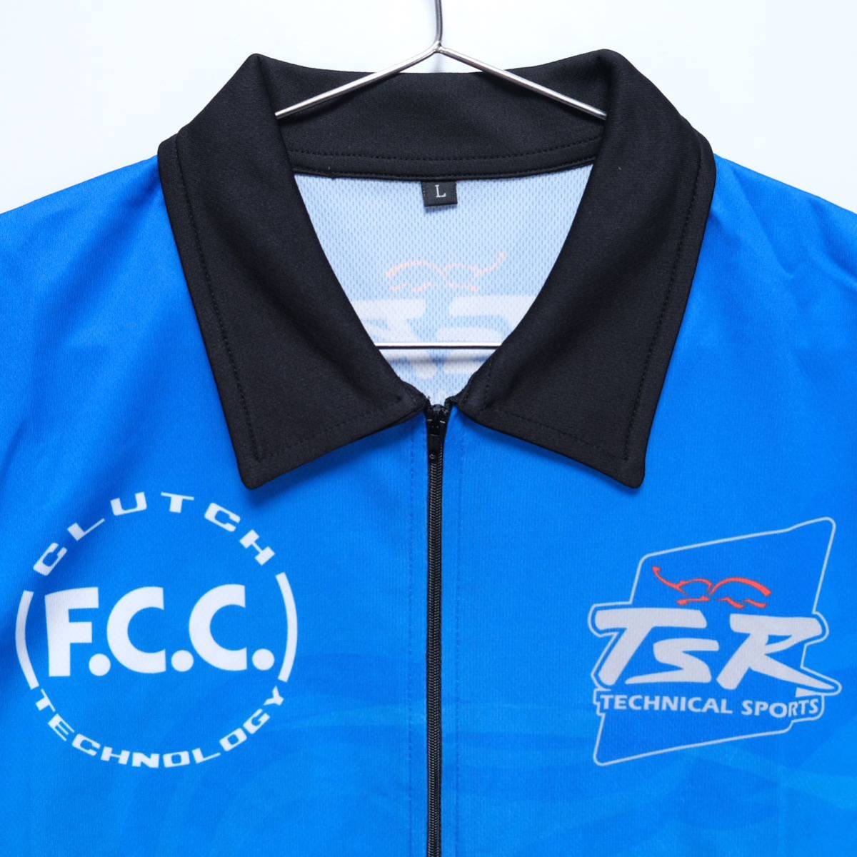 [ бесплатная доставка ]F.C.C. TSR Honda/ Suzuka 8 час выносливость load гонки / рубашка "pit shirt" /TECHNICAL SPORTS RACING/ голубой /L размер 