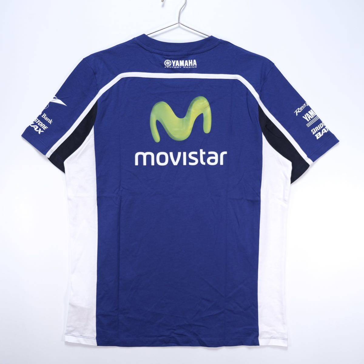 【送料無料】【未使用】Movistar Yamaha MotoGP(モビスターヤマハMotoGP)/YAMAHA FACTORY RACING/チームレプリカTシャツ/XLサイズ_画像2