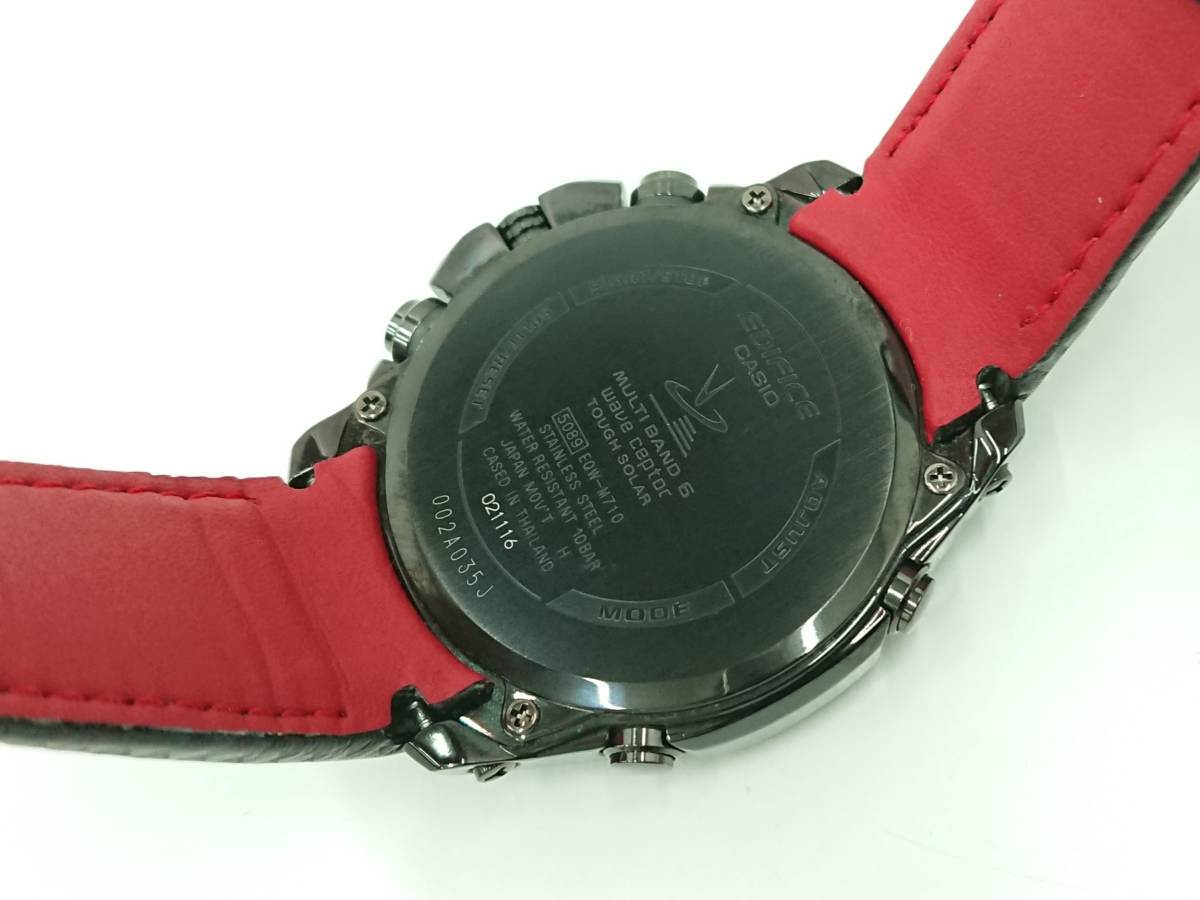 CASIO エディフィス EDIFICE マルチバンド6 EQW-M710 稼働品 カシオ ソーラー電波時計 メンズ 腕時計_画像8