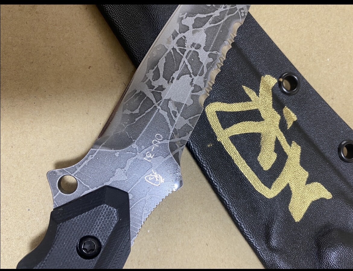 【新品】松田菊男氏 キクナイフ KIKU KNIVES 『Model-J』 サイン入りの画像2