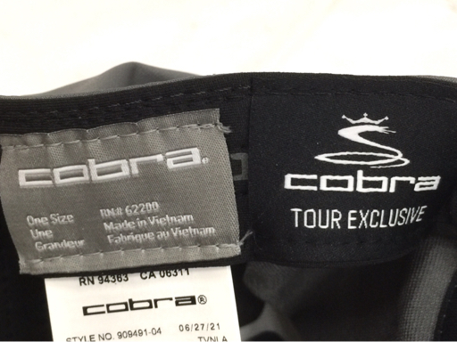 新品同様 コブラ サイズ F キャップ 帽子 Tour Crown 110 Cap スナップバック グレー タグ付き Cobra_画像5
