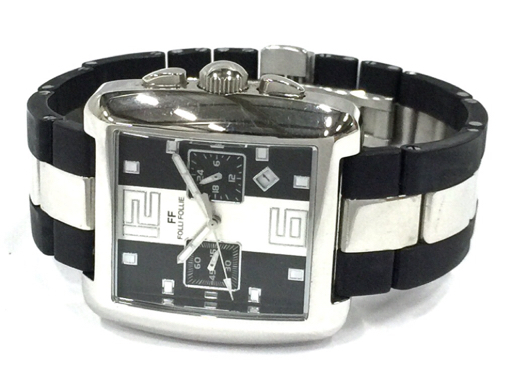 送料360円 フォリフォリ 腕時計 WT6T010SE スクエア クロノグラフ シルバーカラー金具 クォーツ メンズ 同梱NGの画像4