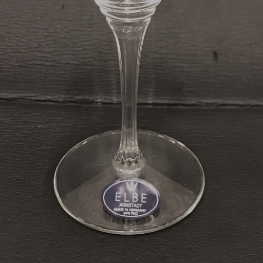 エルベ クリスタルガラス ワイングラス ペアグラス 森のグラス 花柄 食器 保存箱付 ELBECRYSTAL 計2点 セットの画像3