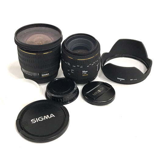 SIGMA EX 50mm 1:2.8 ペンタックス用 24mm 1:1.8D EX DG MACRO ミノルタ/ソニー用 カメラレンズ QR023-346_画像1