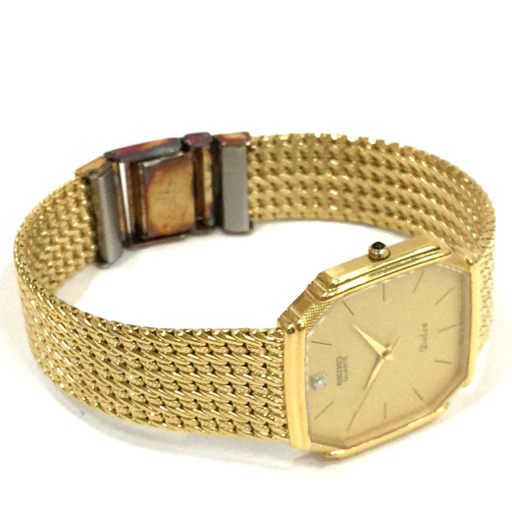 セイコー ドルチェ クォーツ 腕時計 メンズ 7731-5000 未稼働品 ゴールドカラー 純正ブレス ファッション小物_画像6