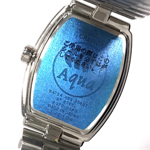 クレドール アクア ダイヤモンド クォーツ 腕時計 レディース 5A70-0AF0 未稼働品 ブラック文字盤 CREDOR_画像2