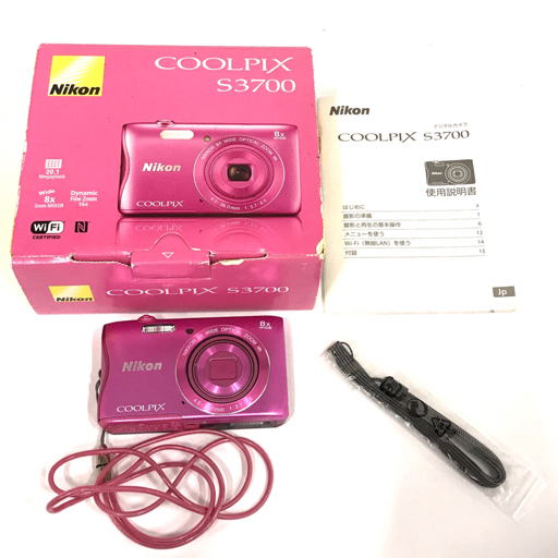 1円 Nikon COOLPIX S3700 4.5-36.0mm 1:3.7-6.6 コンパクトデジタルカメラ ニコン C211831_画像1