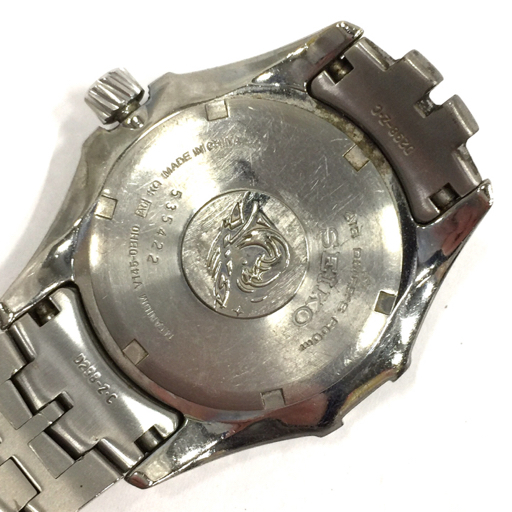 セイコー イグニッション ダイバースキューバ チタン メンズ ソーラー 腕時計 V145-0BH0 未稼働品 QR023-481_画像2
