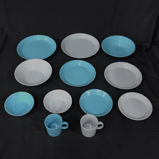 イッタラ ティーマ プレート スープ皿 マグカップ 洋食器 ブルー ホワイト まとめセット iittala_画像1