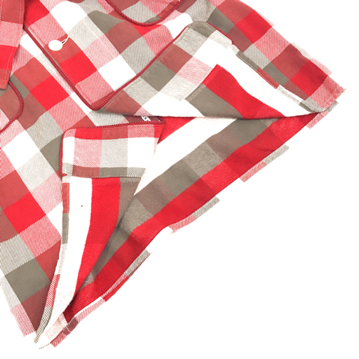 ヤング&オルセン ザ ドライグッズストア サイズ 4 コットン コート アウター メンズ 赤×白×グレー系 ベルト付き_画像5