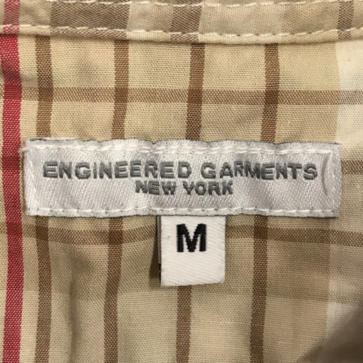 エンジニアドガーメンツ サイズ M 長袖 シャツ チェック柄 トップス メンズ ベージュ×白×青×赤系 Engineered Garments_画像7