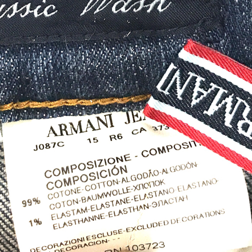 アルマーニ ジーンズ サイズ EU 32 デニムパンツ Classic Wash COMFORT FABRIC コットン 混 メンズ ブルー 青_画像6