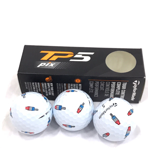 テーラーメイド ゴルフボール TP5 pix 12球入り ゴルフ関連用品 保存箱付 計3点 セット_画像4