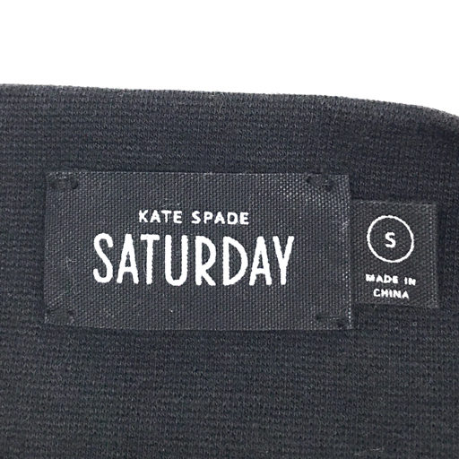 ケイトスペード SATURDAY サイズ S 長袖 ストレッチ ワンピース コットン 混 レディース ブラック kate spadeの画像7