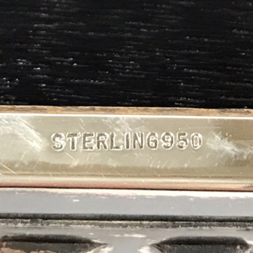 オメガ STERLING スターリング 6950 シルバー 時計ケース ウォッチケース 高さ3.5×幅13.5×奥行き10cm A10732_画像8