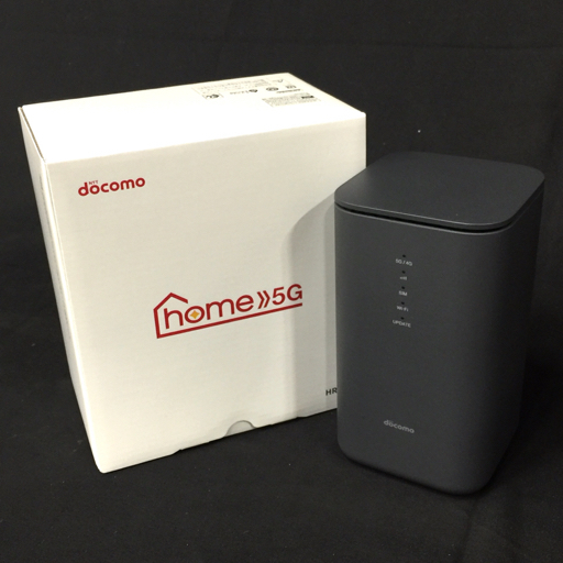 1円 美品 docomo HR02 Home5g ホームルーター ダークグレー 家電 利用制限〇 通電確認済_画像1