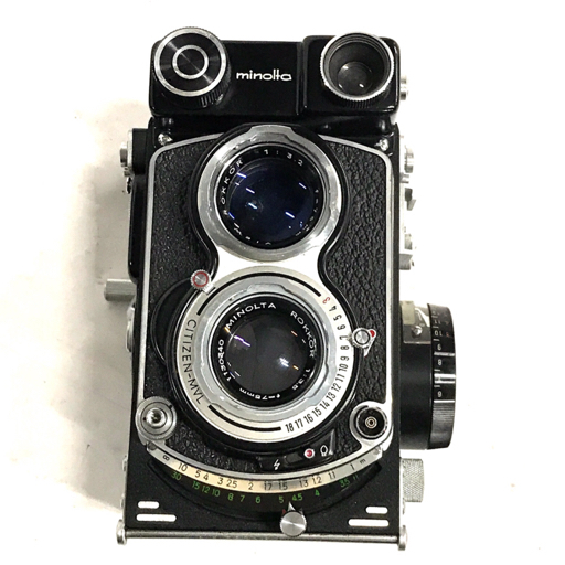 1円 Minolta AUTOCORD ROKKOR 1:3.5 75mm 二眼レフ フィルムカメラ ボディ レンズ 光学機器_画像2