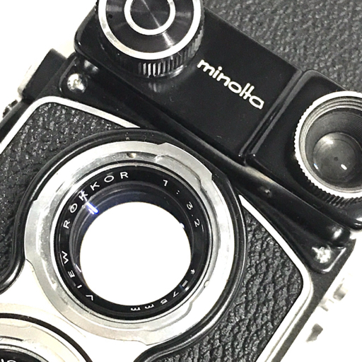 1円 Minolta AUTOCORD ROKKOR 1:3.5 75mm 二眼レフ フィルムカメラ ボディ レンズ 光学機器_画像6