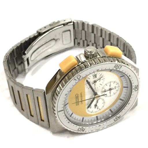 セイコー × ジウジアーロ 腕時計 7T12-0AZ0 クロノグラフ 0962/2500 2500本限定 クォーツ メンズ 純正ベルト 稼働_画像6