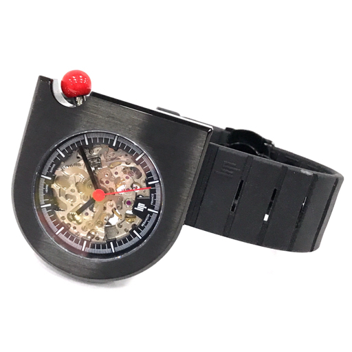 リップ 腕時計 MACH 2000 671081 ラウンド スケルトン 3針 自動巻き メンズ 純正ベルト ブラック 稼働 LIP_画像7