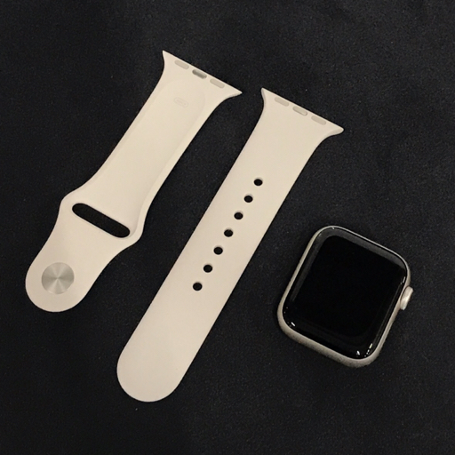 1円 Apple Watch SE 40mm GPSモデル A2722 MR9U3J/A スターライト スマートウォッチ 本体_画像1