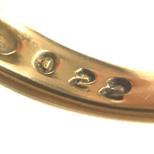 K18 ダイヤモンド 0.22ct リング 指輪 11号 YG 5.6g レディース アクセサリー ジュエリー ファッション小物の画像9