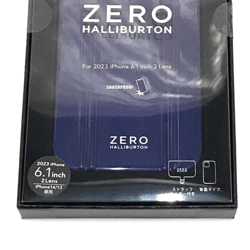 新品同様 ゼロハリバートン iPhone13/14 6.1インチス マホケース ネイビー 未使用品 保存箱付き ZERO HALLIBURTON_画像3