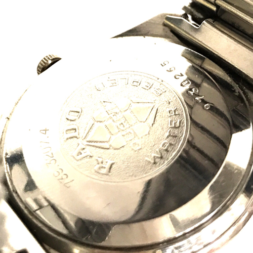 ラドー クォーツ 腕時計 デイデイト メンズ シルバーカラー文字盤 純正ブレス ファッション小物 RADO_画像3