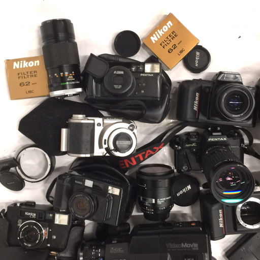 1円 Canon FTb Nikon F-401 MINOLTA AF-S V QUARTZ フィルムカメラ ボディ レンズ 含む まとめセット_画像5